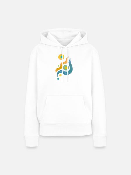 yoga-design_44 - Frauen Premium Bio Hoodie - Weiß