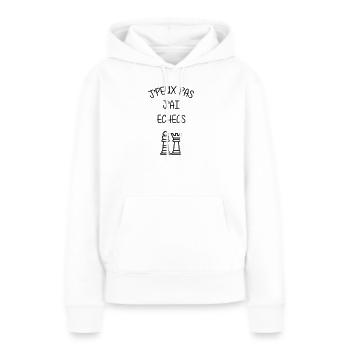 Ich kann keinen Schach-Humor-Club haben - Frauen Premium Bio Hoodie - Weiß - Vorne - Julia (174cm)
