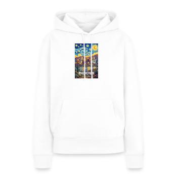 Phoenix, Arizona - Sweat à capuche Premium bio Femme - blanc - Devant - Julia (174cm)