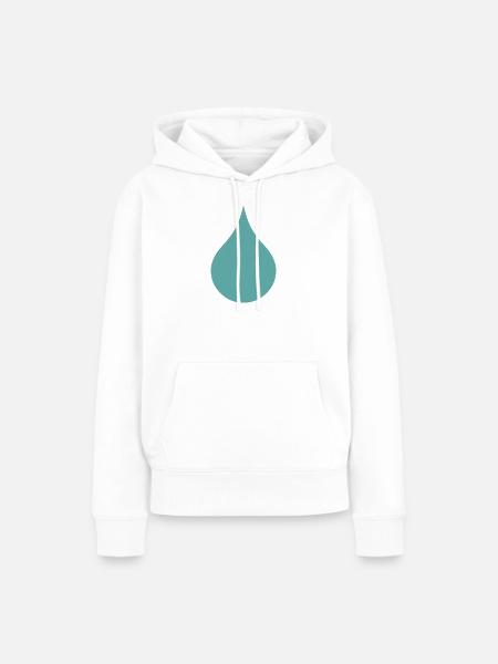 Wassertropfen – Regentropfen - Frauen Premium Bio Hoodie - Weiß