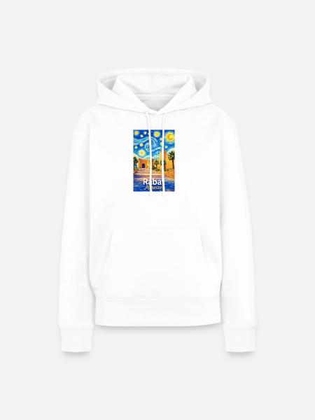 Rabat Morocco Starry Night - Frauen Premium Bio Hoodie - Weiß