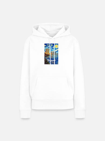 Tripoli Libya Starry Night - Frauen Premium Bio Hoodie - Weiß