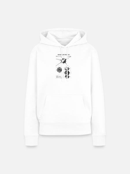 Satelliten-Blueprint-Patent - Frauen Premium Bio Hoodie - Weiß
