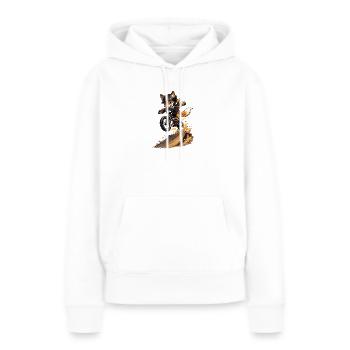 Cascade Fox BMX Jump Ramp - Sweat à capuche Premium bio Femme - blanc - Devant - Julia (174cm)