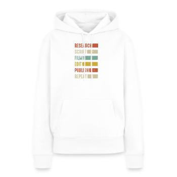 Videoeditor Content Creator Vlogger Streamer - Frauen Premium Bio Hoodie - Weiß - Vorne - Julia (174cm)