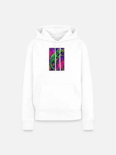 Gecko - Frauen Premium Bio Hoodie - Weiß