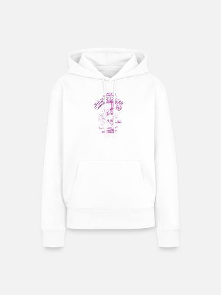 Lila Retro Scharfhähnchen - Frauen Premium Bio Hoodie - Weiß