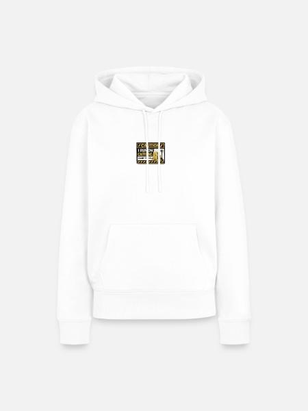 Koffeinbetriebener Gabelstapler-Patch - Frauen Premium Bio Hoodie - Weiß