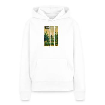 Des extraterrestres verts à la maison avec le globe - Sweat à capuche Premium bio Femme - blanc - Devant - Julia (174cm)