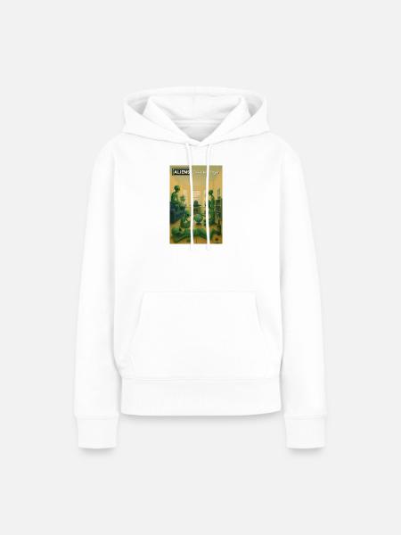 Grüne Aliens zu Hause bei Globe - Frauen Premium Bio Hoodie - Weiß