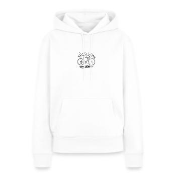 SORTIE AU-DELÀ DE L’AVENTURE DE PAYSAGE MONTAGNEUX - Sweat à capuche Premium bio Femme - blanc - Devant - Julia (174cm)