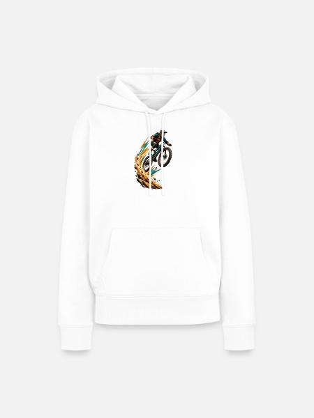 Mountainbiker - Frauen Premium Bio Hoodie - Weiß