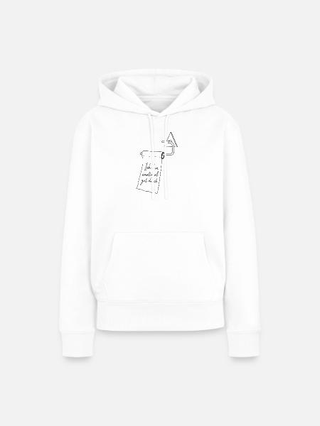 Emotional gut durch - Frauen Premium Bio Hoodie - Weiß