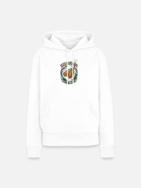 Triops Züchter – Urzeit im Wasser - Frauen Premium Bio Hoodie - Weiß