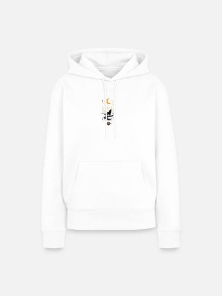 Mondnacht Wolf am Fluss - Frauen Premium Bio Hoodie - Weiß