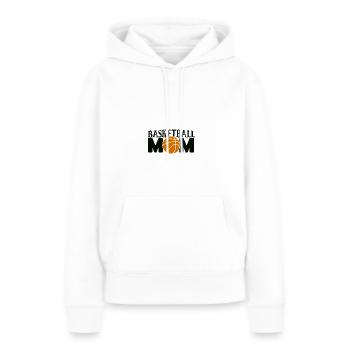 Basketball maman - Sweat à capuche Premium bio Femme - blanc - Devant - Julia (174cm)