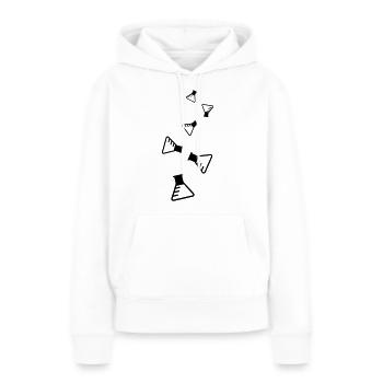 Icône du tube à essai - Sweat à capuche Premium bio Femme - blanc - Devant - Julia (174cm)