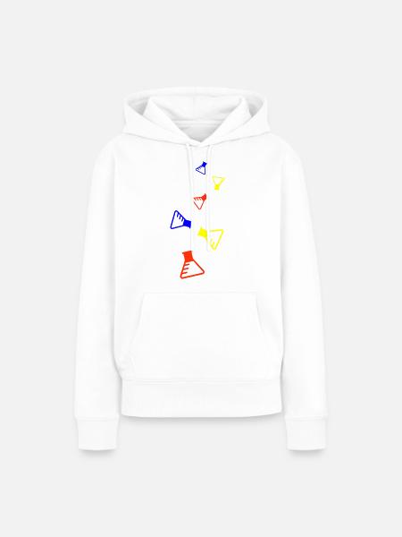 Reagenzglas Icon - Frauen Premium Bio Hoodie - Weiß