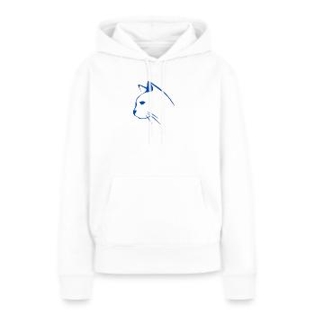Chat chat chat chat de chat cadeau - Sweat à capuche Premium bio Femme - blanc - Devant - Julia (174cm)