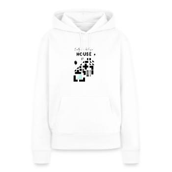 Construire une maison - Sweat à capuche Premium bio Femme - blanc - Devant - Julia (174cm)
