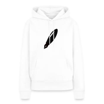 Remplissage de stylo - Sweat à capuche Premium bio Femme - blanc - Devant - Julia (174cm)