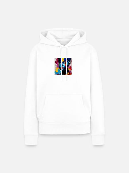 BlackWhite & more - Frauen Premium Bio Hoodie - Weiß