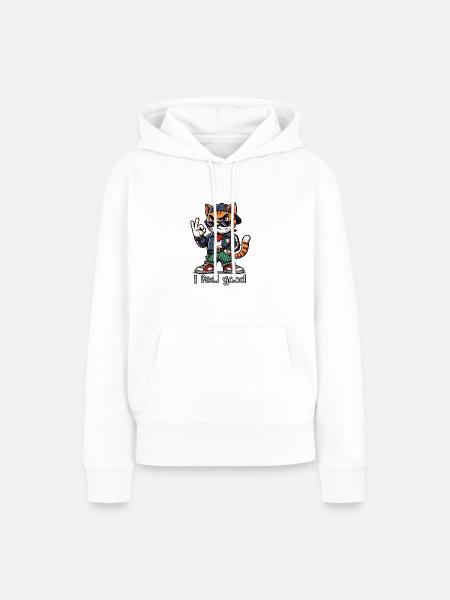 Ich fühle mich gut! - Frauen Premium Bio Hoodie - Weiß