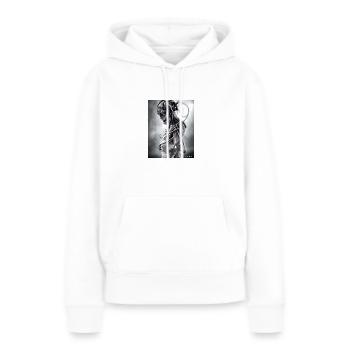 strong - Frauen Premium Bio Hoodie - Weiß - Vorne - Julia (174cm)