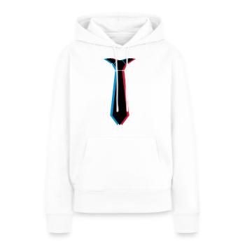 3d_krawatte_3c - Sweat à capuche Premium bio Femme - blanc - Devant - Julia (174cm)