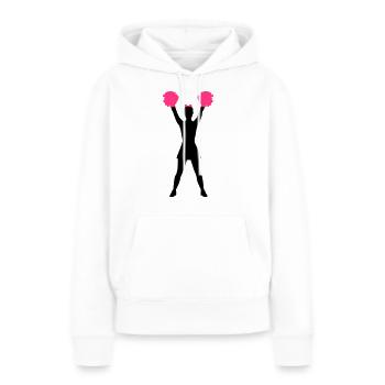 Cheerleader - Sweat à capuche Premium bio Femme - blanc - Devant - Julia (174cm)