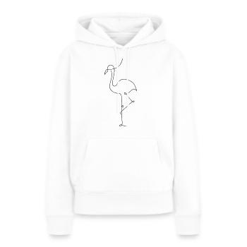 Cigogne - Sweat à capuche Premium bio Femme - blanc - Devant - Julia (174cm)