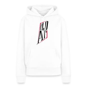 old AF Text Logo - Frauen Premium Bio Hoodie - Weiß - Vorne - Julia (174cm)