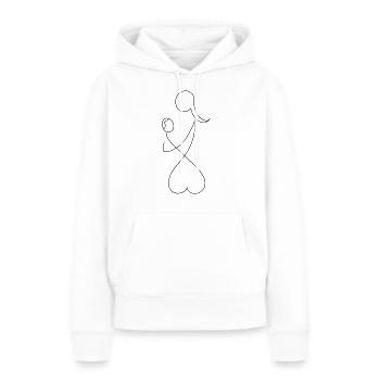 Maman Maternité - Sweat à capuche Premium bio Femme - blanc - Devant - Julia (174cm)