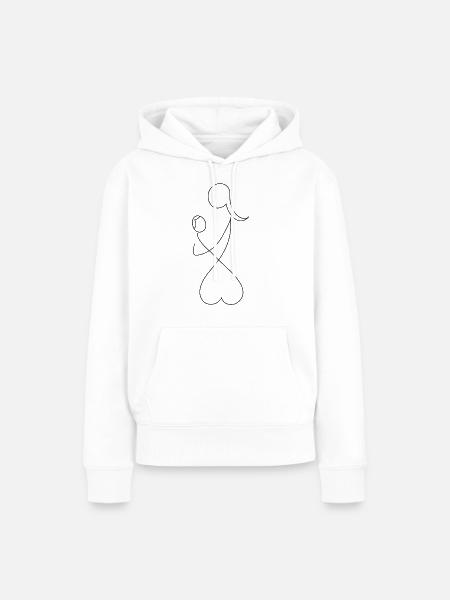 Mama Mutterschaft - Frauen Premium Bio Hoodie - Weiß