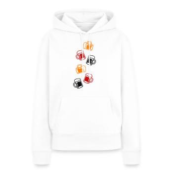 Bier Bierglas - Frauen Premium Bio Hoodie - Weiß - Vorne - Julia (174cm)