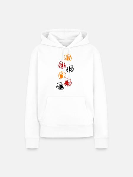 Bier Bierglas - Frauen Premium Bio Hoodie - Weiß