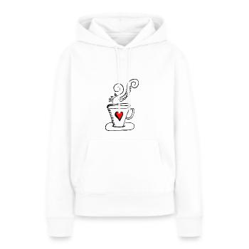 Tee & Camogie. - Frauen Premium Bio Hoodie - Weiß - Vorne - Julia (174cm)