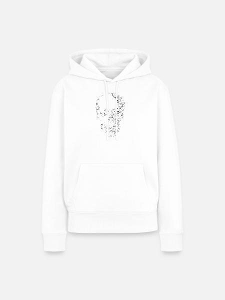 Schädel - Frauen Premium Bio Hoodie - Weiß