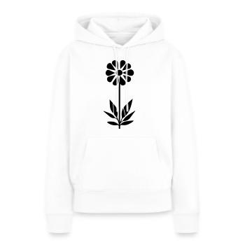 Blume mit Stiel - Frauen Premium Bio Hoodie - Weiß - Vorne - Julia (174cm)
