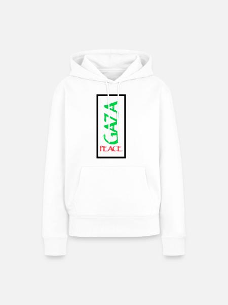 Israel Peace - Frauen Premium Bio Hoodie - Weiß