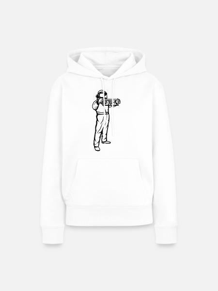 Imker Skizze - Frauen Premium Bio Hoodie - Weiß