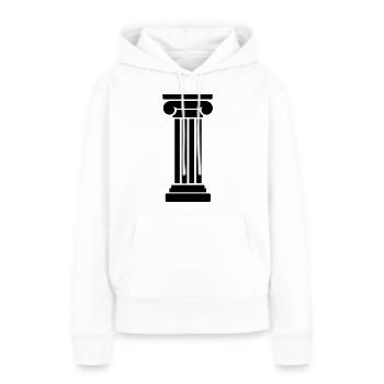 Colonne grecque - Sweat à capuche Premium bio Femme - blanc - Devant - Julia (174cm)