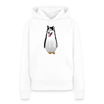 Pinguin Hund - Frauen Premium Bio Hoodie - Weiß - Vorne - Julia (174cm)