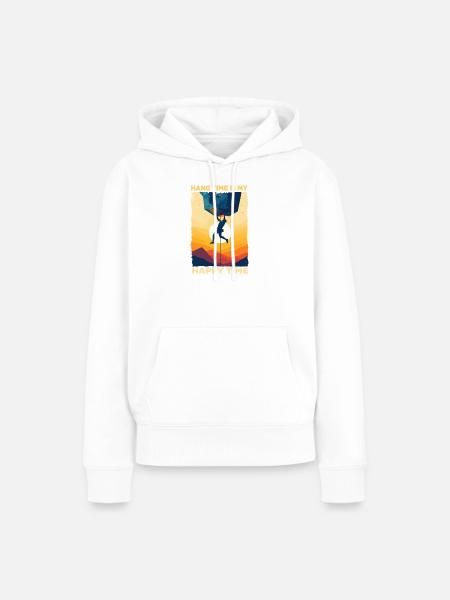 Abenteuerliche Kletterzeit Motiv - Frauen Premium Bio Hoodie - Weiß