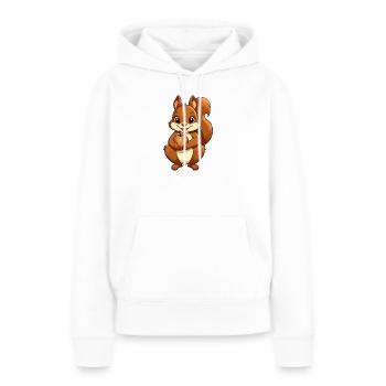 Eichhörnchen im Herbst - Frauen Premium Bio Hoodie - Weiß - Vorne - Julia (174cm)