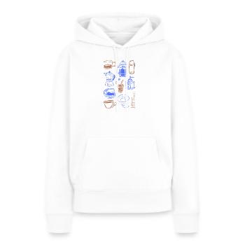 Coffeshop Essentials - Frauen Premium Bio Hoodie - Weiß - Vorne - Julia (174cm)
