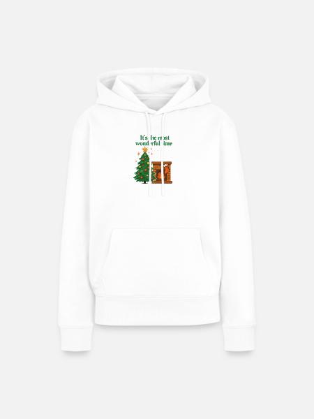 Weihnachtsbaum Christmas tree - wunderful time - Frauen Premium Bio Hoodie - Weiß