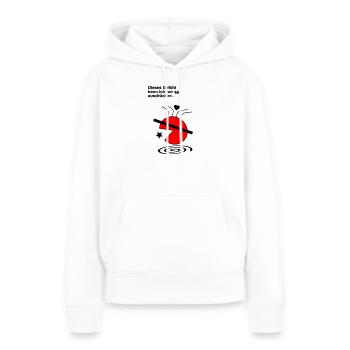 Ce sentiment - Sweat à capuche Premium bio Femme - blanc - Devant - Julia (174cm)