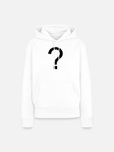 Fragezeichen - Frauen Premium Bio Hoodie - Weiß