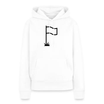 Vecteur de symboles du stade de football avec drapeau de coin - Sweat à capuche Premium bio Femme - blanc - Devant - Julia (174cm)